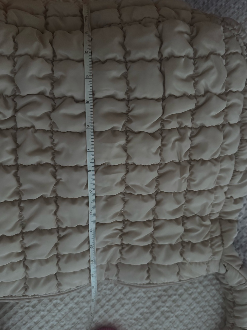 wild fable Quilted Loop-Detail Shoulder Tote in Beige - Picture 7 of 8